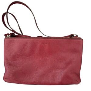 Coach Maroon Crossbody Lyla Park Leather Double Gusset F51682